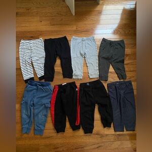 8 pairs toddler baby pants leggings sweatpants old navy nautica marvel 2T